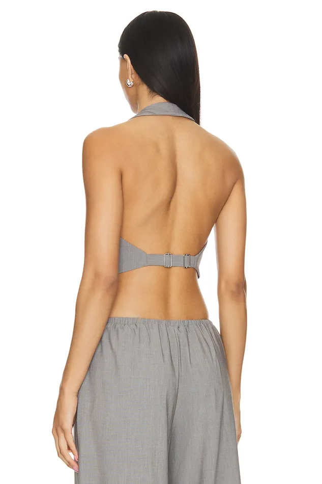 Amanda Vest Charcoal Gray Women Lovers and Friends Tops