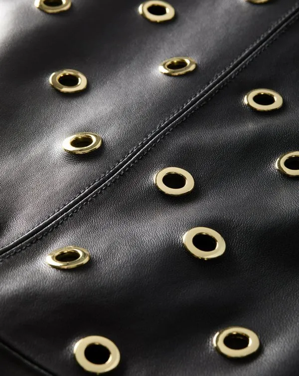 Anderson Leather Grommet Skirt Blackandgold Women Veronica Beard Skirts and Shorts Anderson Leather Grommet Skirt Blackandgold Women Veronica Beard Skirts and Shorts