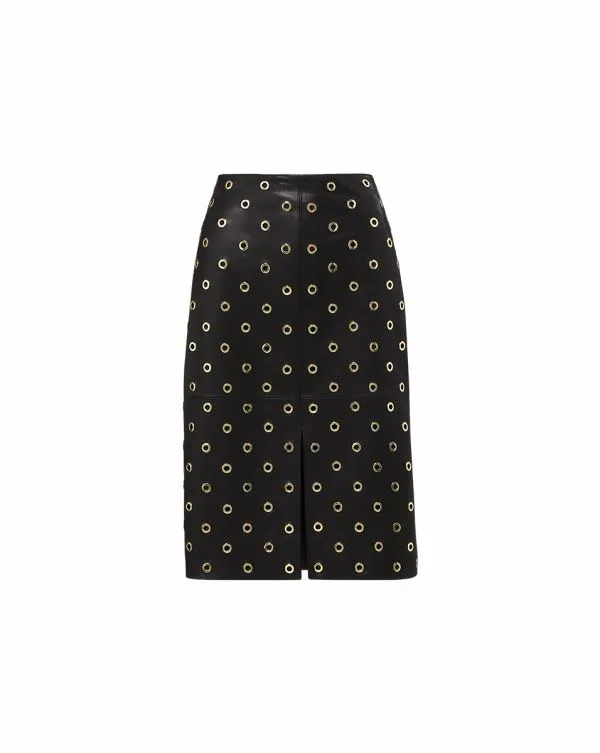 Anderson Leather Grommet Skirt Blackandgold Women Veronica Beard Skirts and Shorts Anderson Leather Grommet Skirt Blackandgold Women Veronica Beard Skirts and Shorts