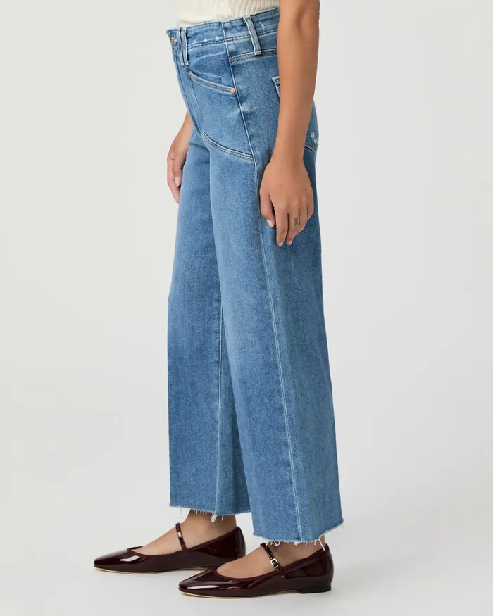 Anessa Petite 25 Inch Wide Leg Jean 8211 Sunnie Distressed Women Wide Leg PAIGE
