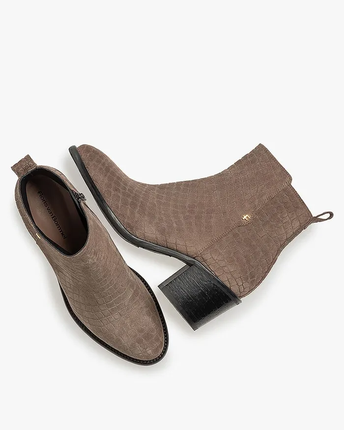 Ankle Boots Women Floris Van Bommel Chiusi 0202 Suede