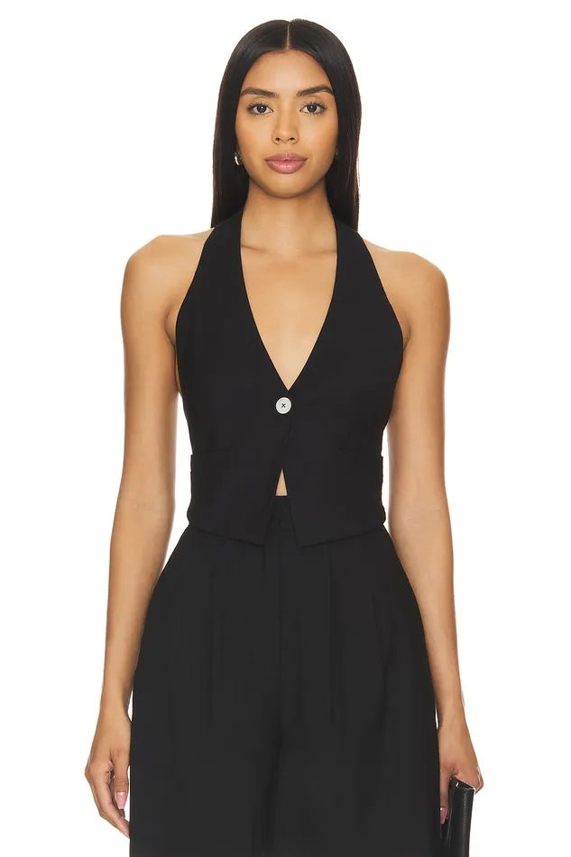 Aria Vest Black Women Lovers and Friends Tops