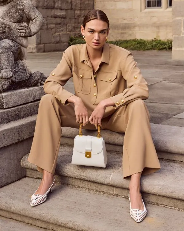 Avenue BambooHandle Bag Offwhite Women Veronica Beard Handbags