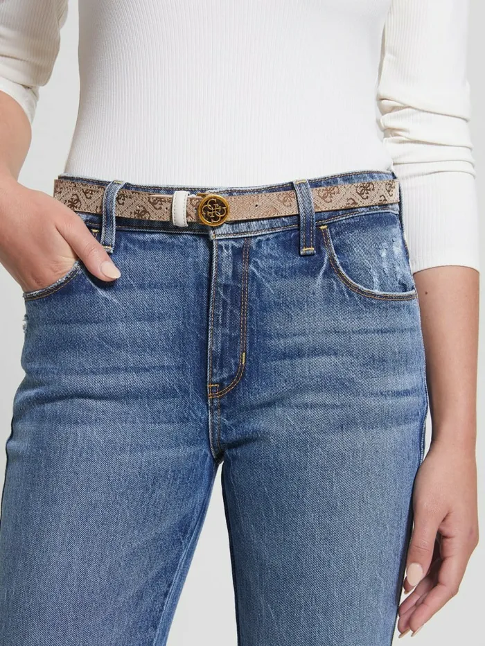 Aviana Skinny Belt Light Sandblast Women Belts GUESS