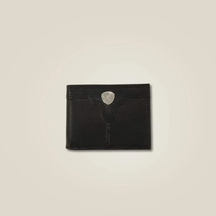 Bags and Wallets Men Ariat Center Ridge Bifold Wallet Black