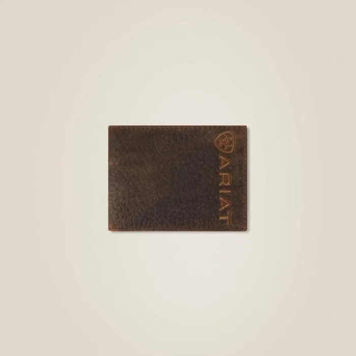 Bags and Wallets Men Ariat Large Logo Bifold Wallet Brown