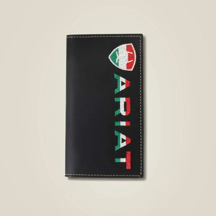 Bags and Wallets Men Ariat Mexico Logo Rodeo Wallet Brown