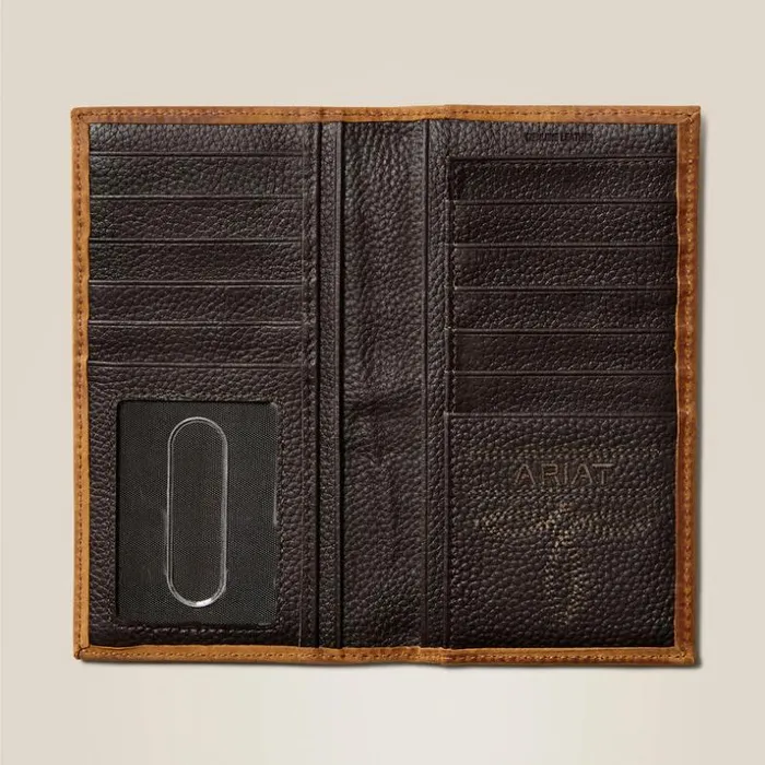 Bags and Wallets Men Ariat Rodeo Wallet Large Logo Medium Brown