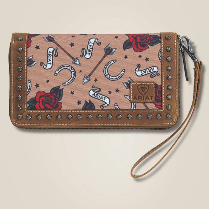 Bags and Wallets Women Ariat Cruiser Clutch Wallet Tan