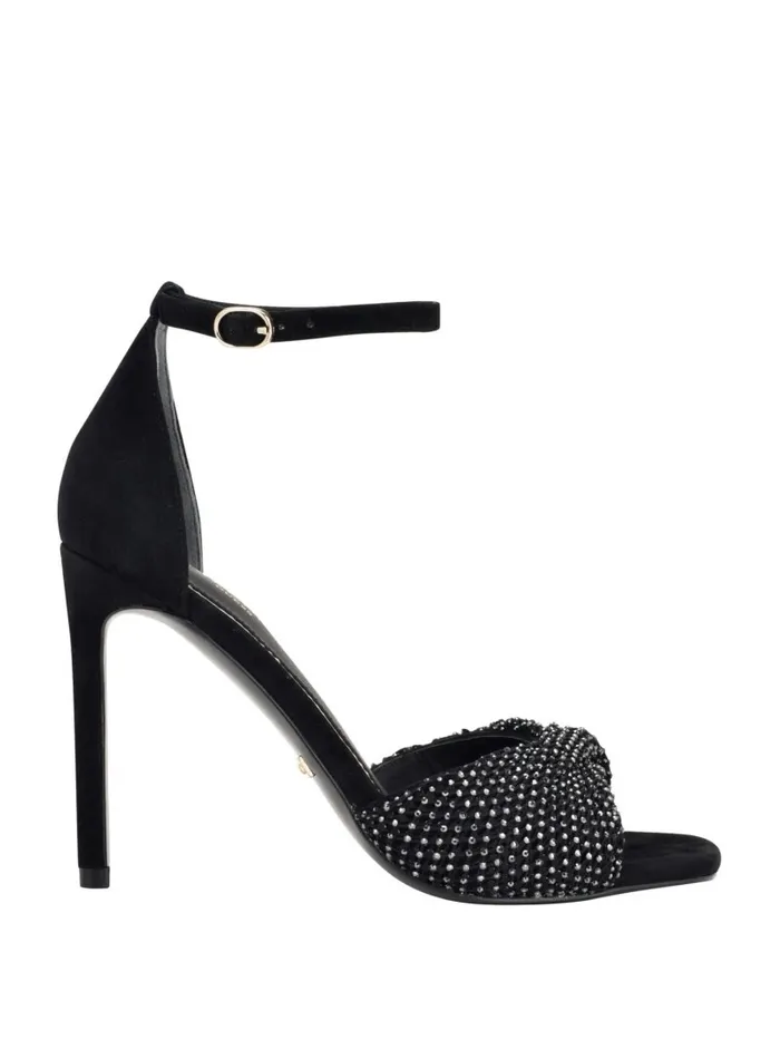 Balie Rhinestone Sandal Black1 Women Heels GUESS