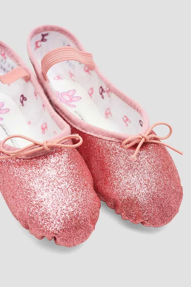Ballet Childrens Glitterdust Ballet Shoes Rose Glitter 8211 Bloch Children