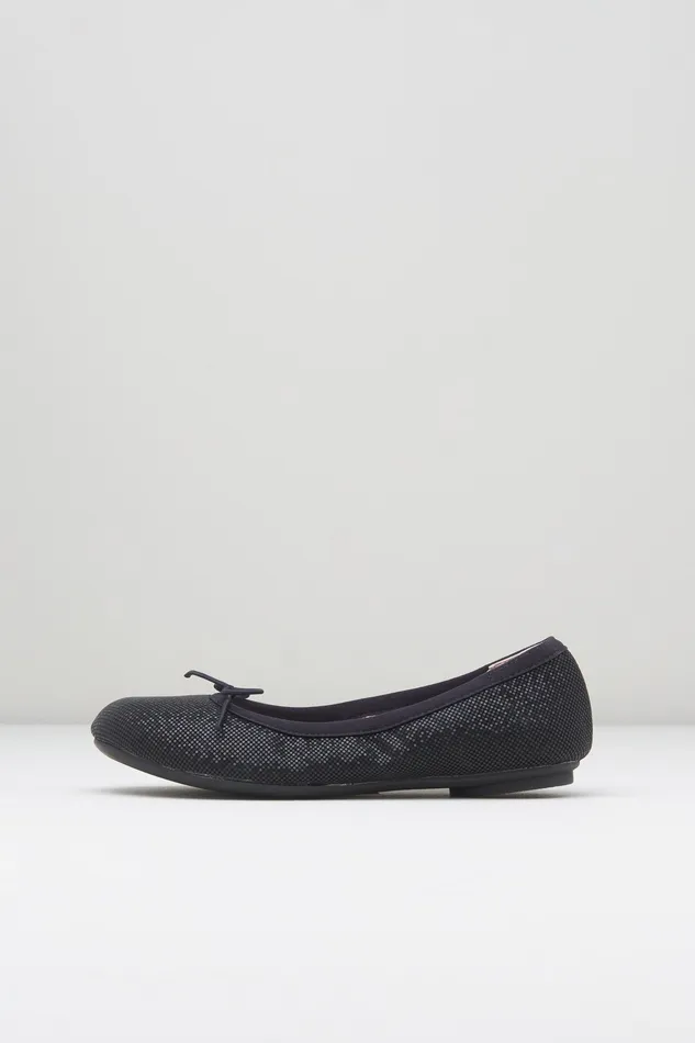 Ballet Flats Bloch Children Girls Leda Ballet Flats Black Shimmer