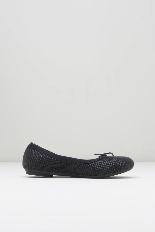 Ballet Flats Bloch Children Girls Leda Ballet Flats Black Shimmer
