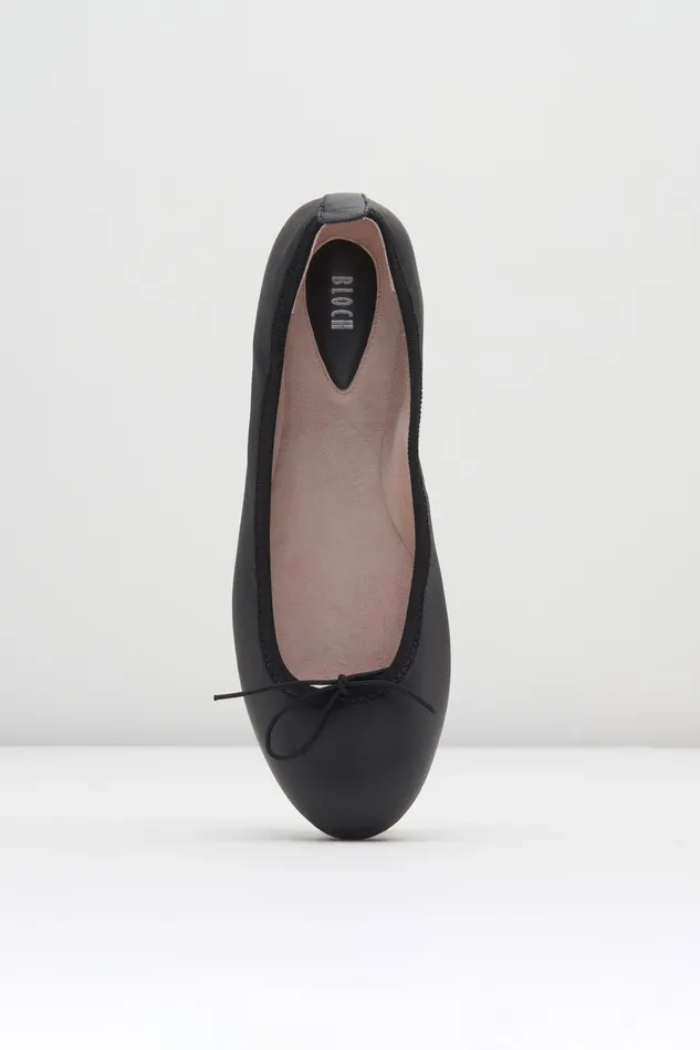 Ballet Flats Ladies Nashira Ballet Flats Nero Leather 8211 Bloch Adult