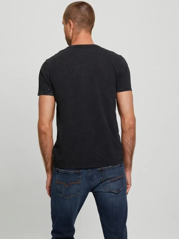 Bandana Border Tee Jet Black Multi Men TShirts and Tanks GUESS Bandana Border Tee Jet Black Multi Men TShirts and Tanks GUESS