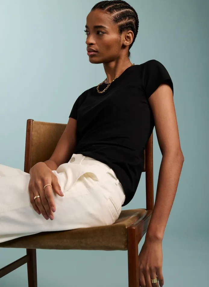 Baukjen Baukjen Essentials Organic Cotton Slim Tee Caviar Black Clothing