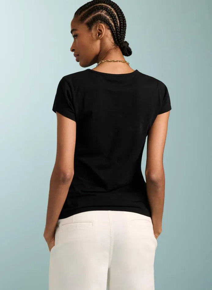 Baukjen Baukjen Essentials Organic Cotton Slim Tee Caviar Black Clothing