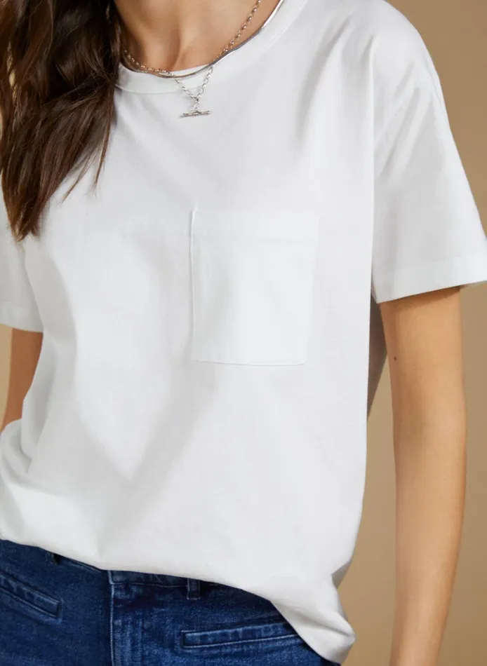 Baukjen Baukjen Essentials Regenerative Cotton Perfect Tee Pure White Clothing