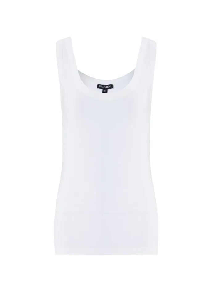 Baukjen Brenna Scoop Neck Vest Pure White Clothing