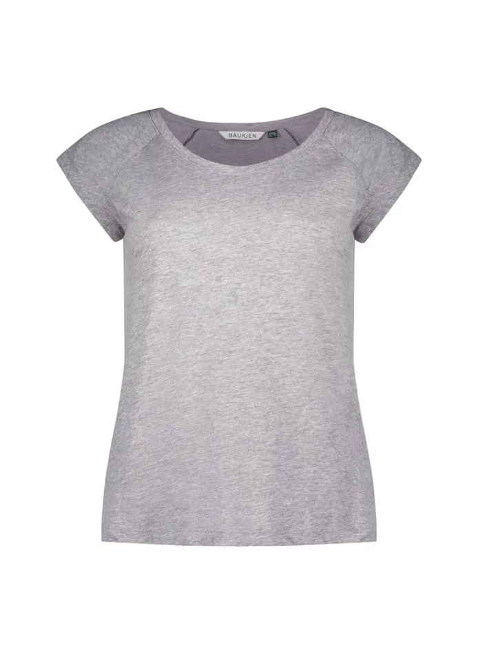 Baukjen Catherine Organic Cotton Top Grey Marl Clothing