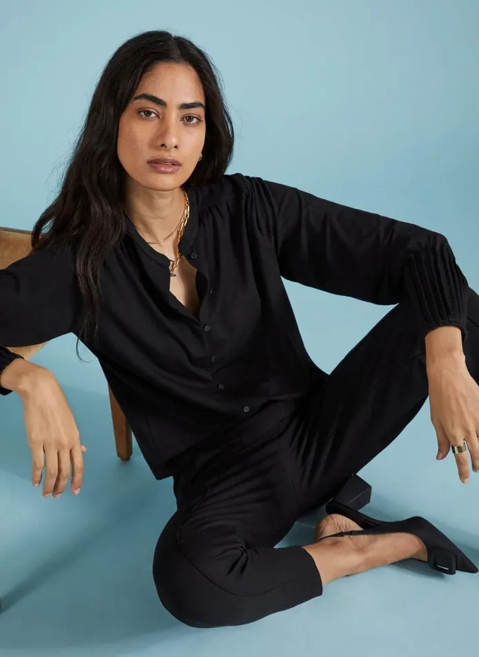 Baukjen Elizabeth Tailored Trousers Caviar Black Clothing