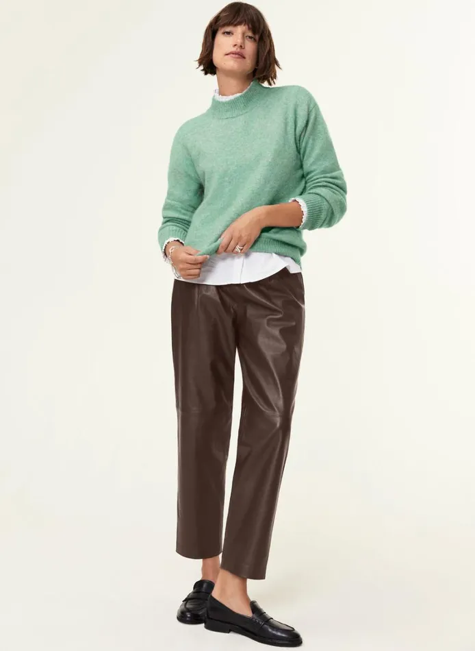 Baukjen Faiza Leather Trousers Dark Oak Clothing