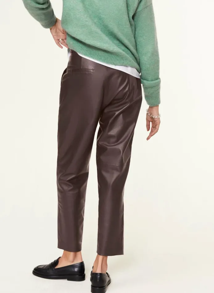 Baukjen Faiza Leather Trousers Dark Oak Clothing