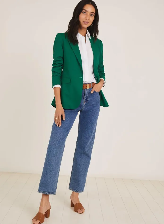 Baukjen Fera Recycled Blazer Emerald Green Clothing