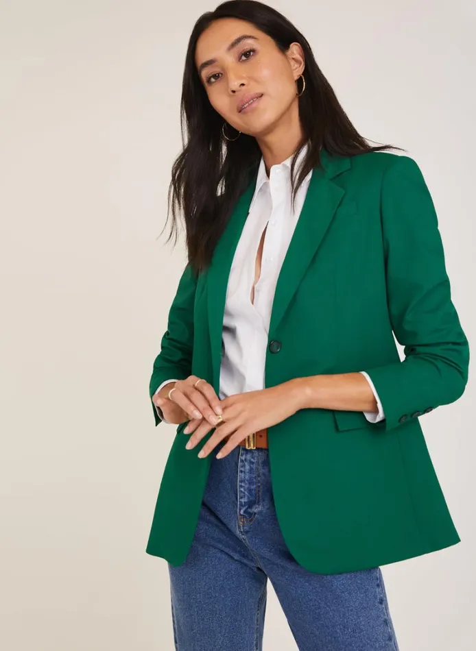 Baukjen Fera Recycled Blazer Emerald Green Clothing