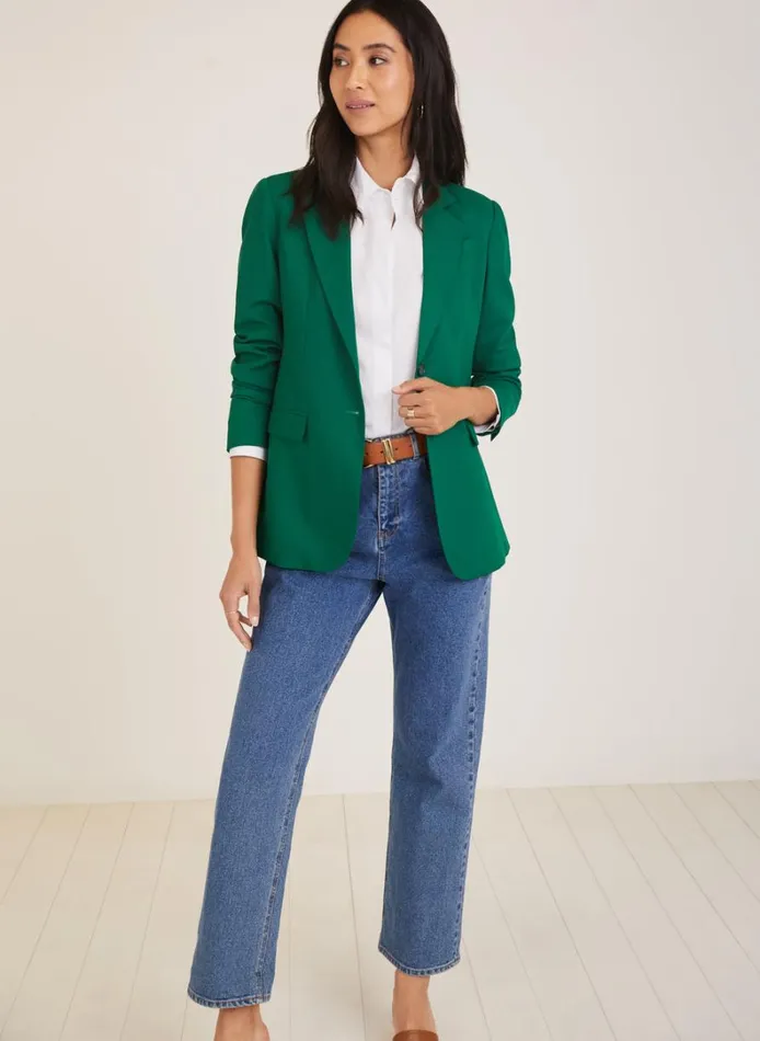 Baukjen Fera Recycled Blazer Emerald Green Clothing