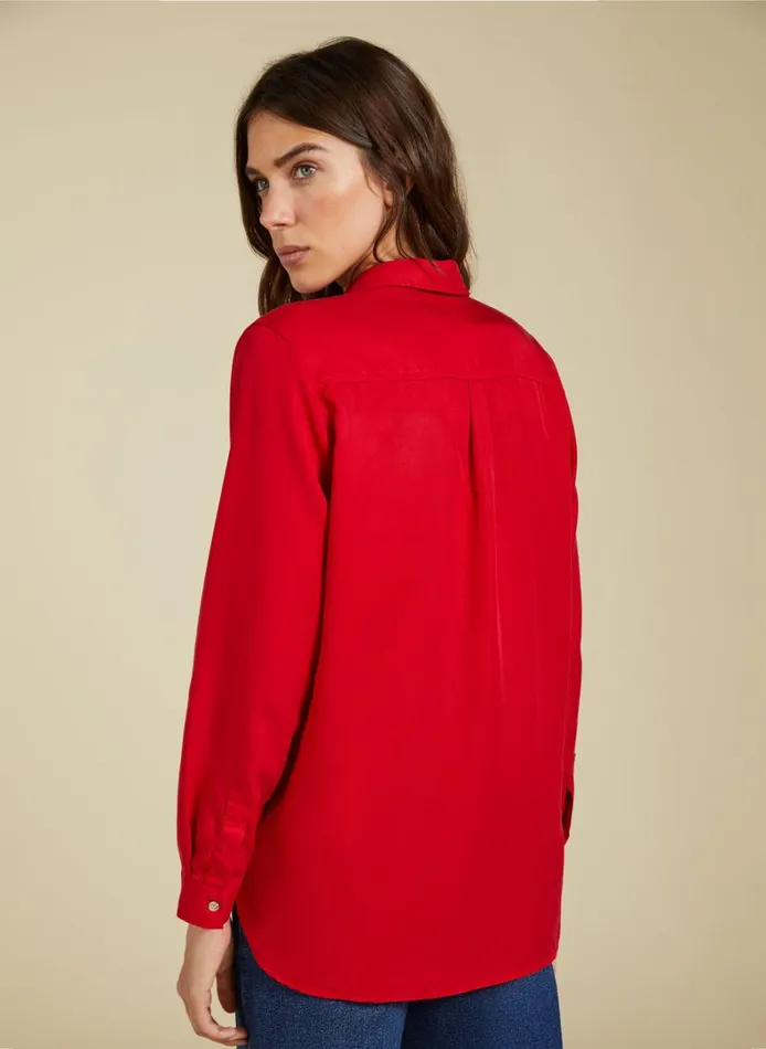 Baukjen Lillith Relaxed Shirt Crimson Red Clothing