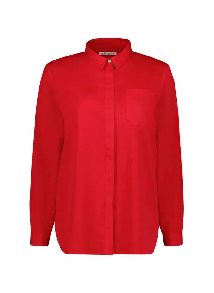 Baukjen Lillith Relaxed Shirt Crimson Red Clothing