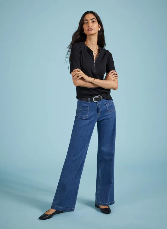 Baukjen Lou Organic Cotton StretchJeans 8211 Petite Washed Indigo Clothing