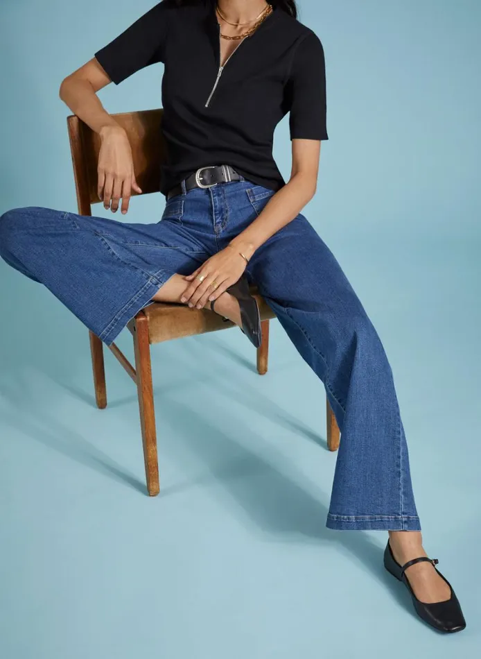 Baukjen Lou Organic Cotton StretchJeans 8211 Petite Washed Indigo Clothing