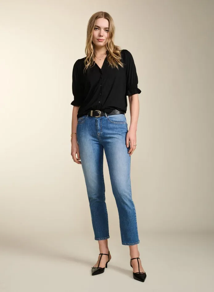 Baukjen Noa Short Sleeve Blouse Caviar Black Clothing