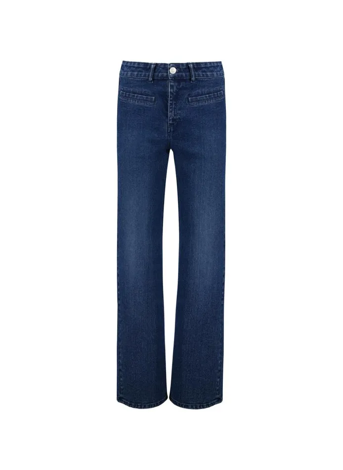 Baukjen Organic StretchCotton Pocket Wide LegJeans Dark Indigo Clothing