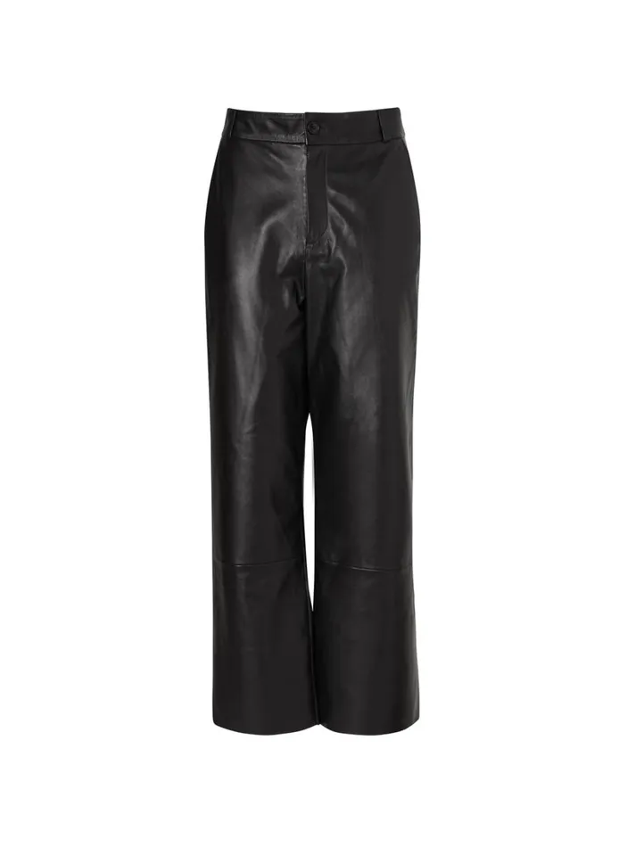Baukjen Sacha Leather Trousers Caviar Black Clothing