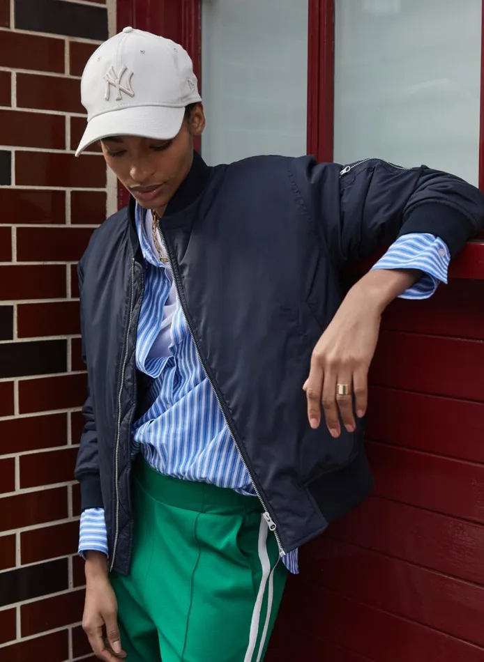 Baukjen TippiSide Stripe Trousers Bright Emerald and White Clothing