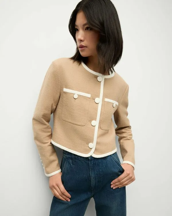 Beale Jacket Khaki Women Veronica Beard Jackets and Outerwear