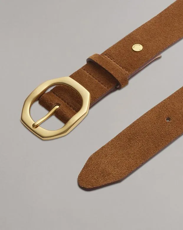 Belts Audrey Suede Belt Brownwood Suede rag and bone Women