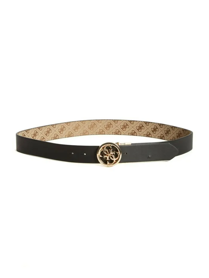 Belts GUESS Women Reversible Jacquard Quattro G Belt LatteBrown