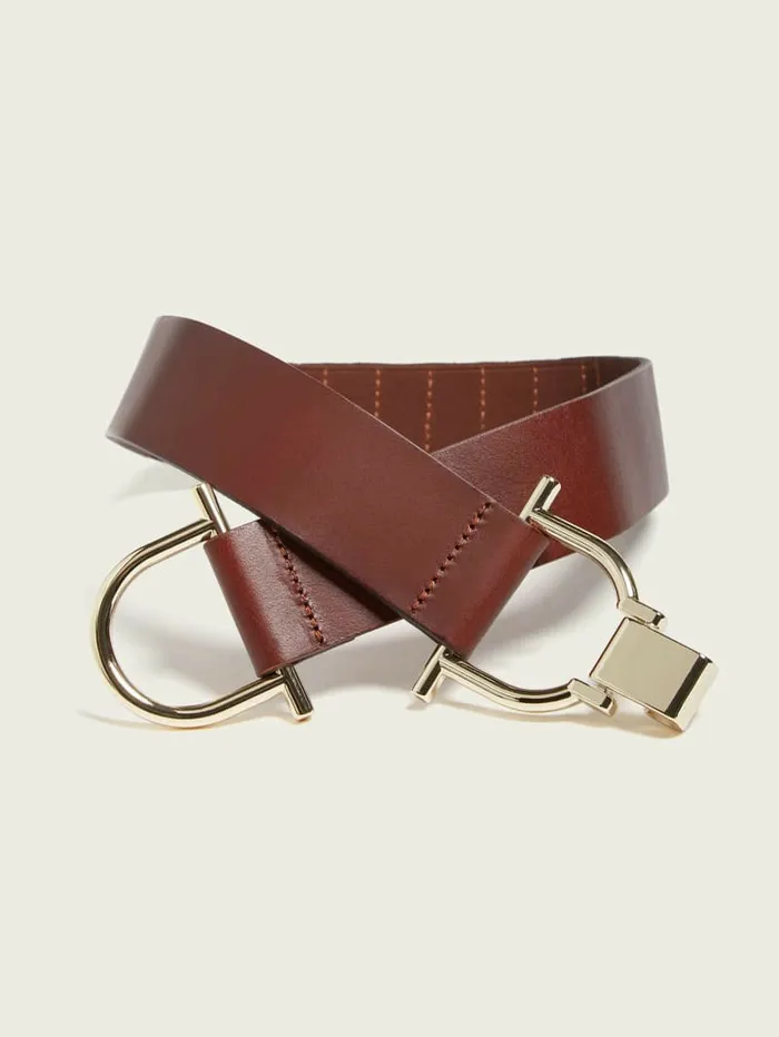 Belts Interlocked Leather Waist Belt Nude GUESS Women