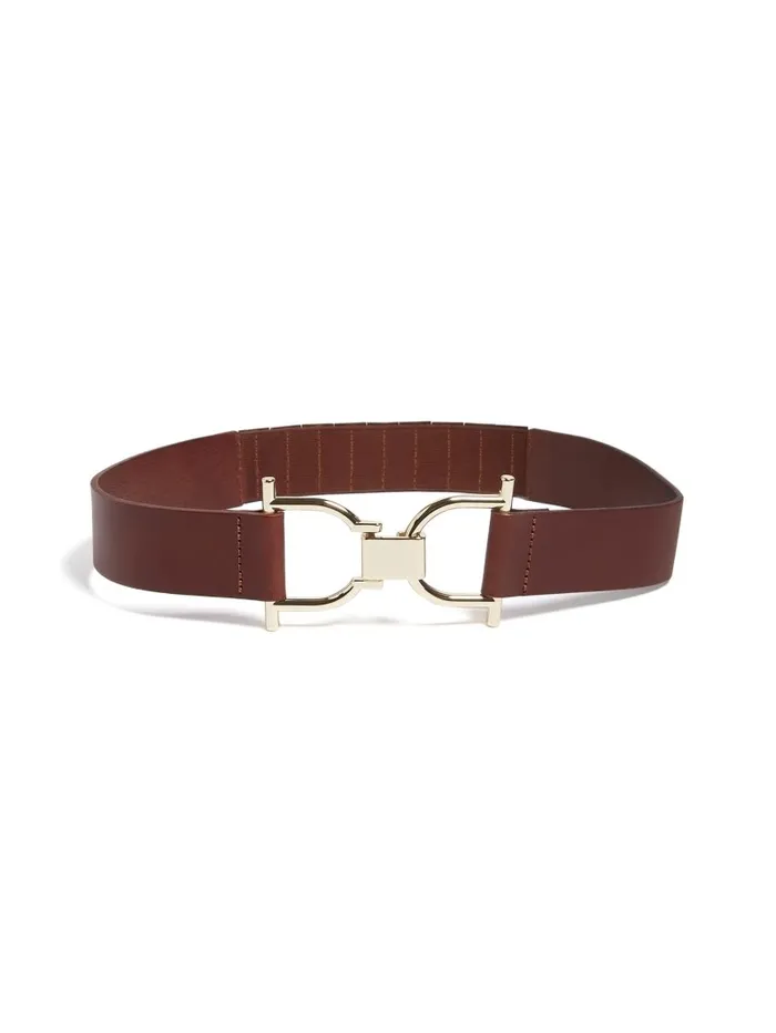 Belts Interlocked Leather Waist Belt Nude GUESS Women