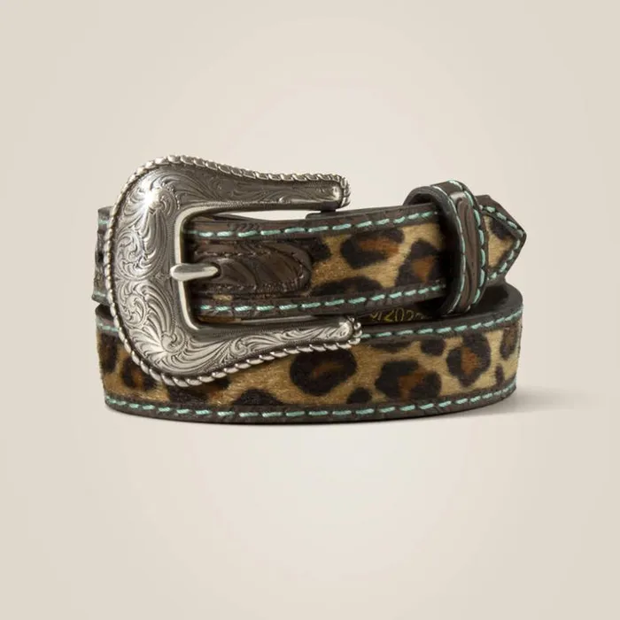Belts Kids Ariat Narrow Leopard Belt Brown