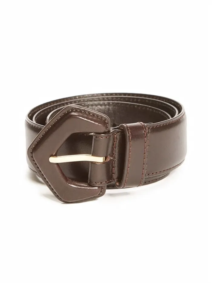 Belts Leather Waist Belt Brown Leather GUESS Women