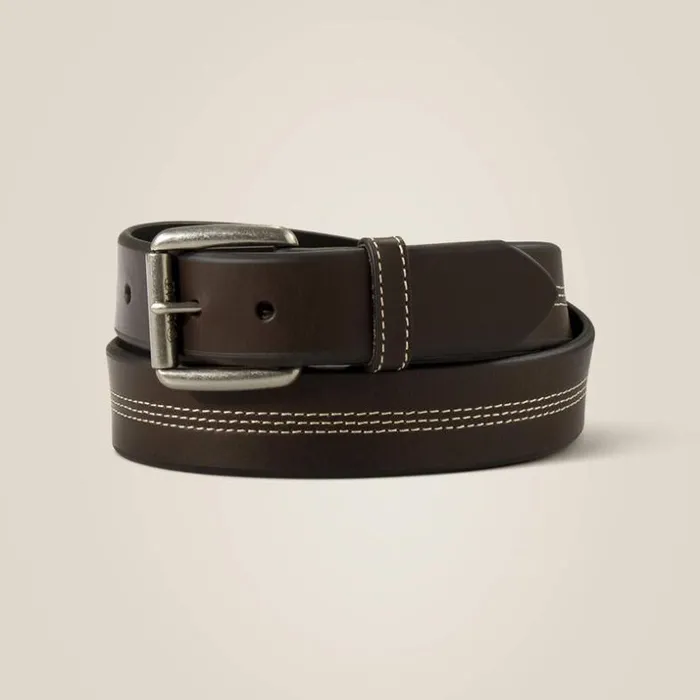 Belts Men Ariat Center Triple Stitch Belt Brown