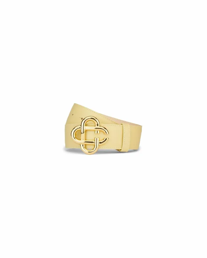 Belts MenWomen Casablanca Paris Yellow Leather Belt Small