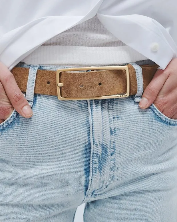Belts Rebound Suede Belt CamelDusty Pink 8211 rag and bone Women