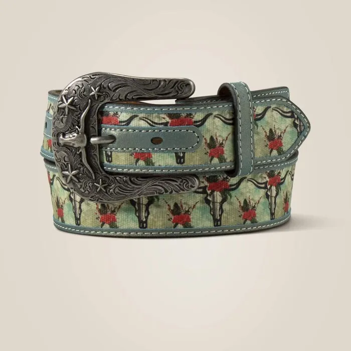 Belts Women Ariat Cruiser Skull Belt Turquoise