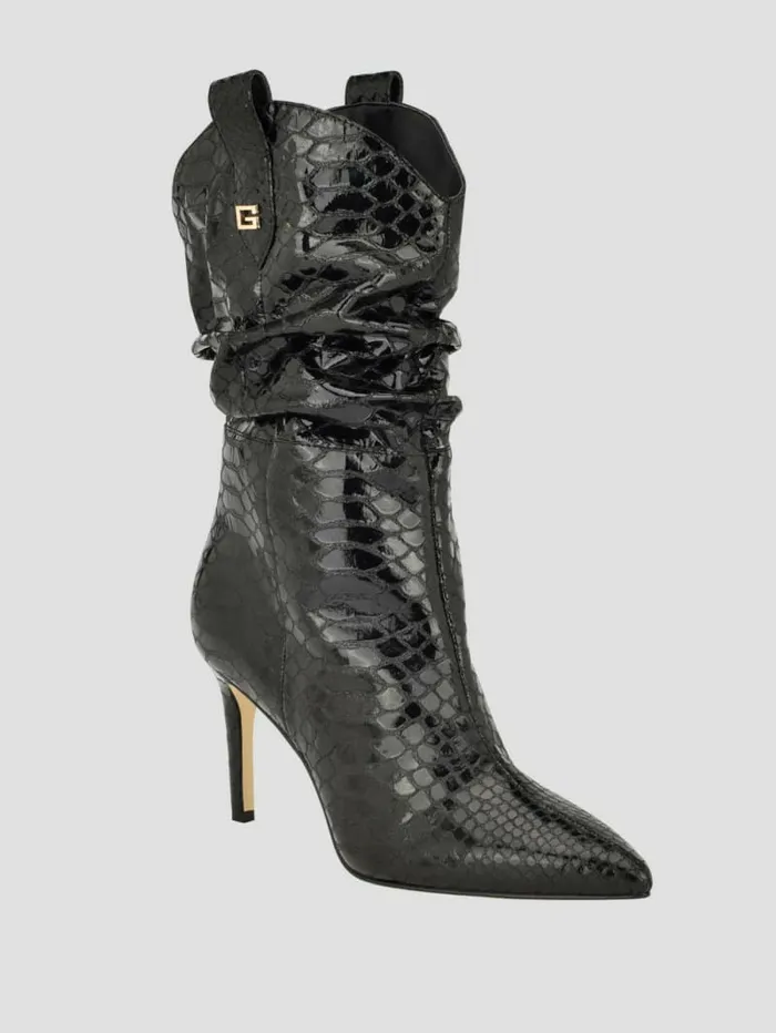 Benisa Western Slouch Booties Black 004 Women Boots and Booties GUESS